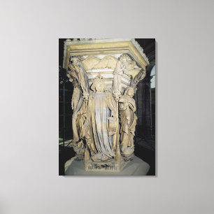 King David flanked by Moses and Jeremiah Canvas Print