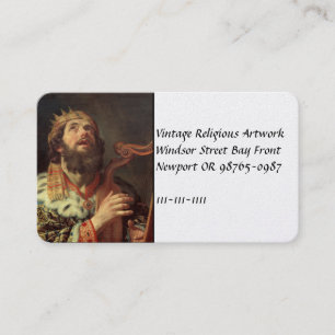 King David Playing His Harp Business Card