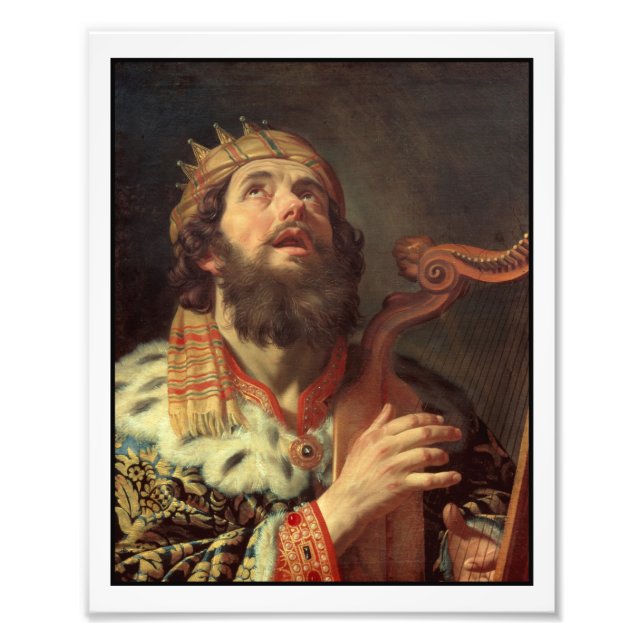 King David Playing His Harp Photo Print (Front)