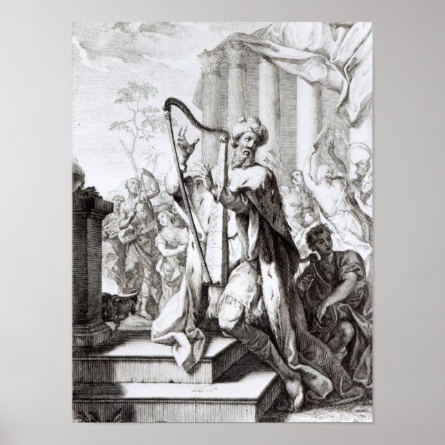 King David Playing the Lyre Poster (Front)