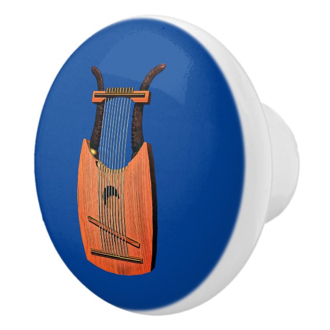 King David's Harp Ceramic Knob (Right)