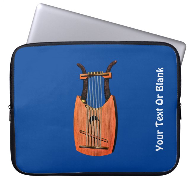 King David's Harp Laptop Sleeve (Front)