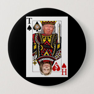 King Donald vs Queen Hillary 10 Cm Round Badge