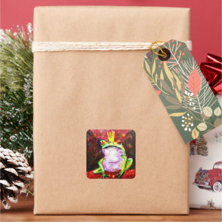 king dubious square sticker