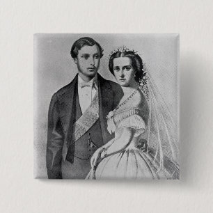 King Edward and Queen Alexandra 15 Cm Square Badge