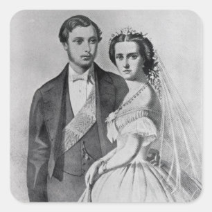 King Edward and Queen Alexandra Square Sticker