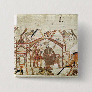 King Edward giving his instructions to Earl 15 Cm Square Badge