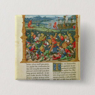 King Edward III Waging War at the Battle of 15 Cm Square Badge