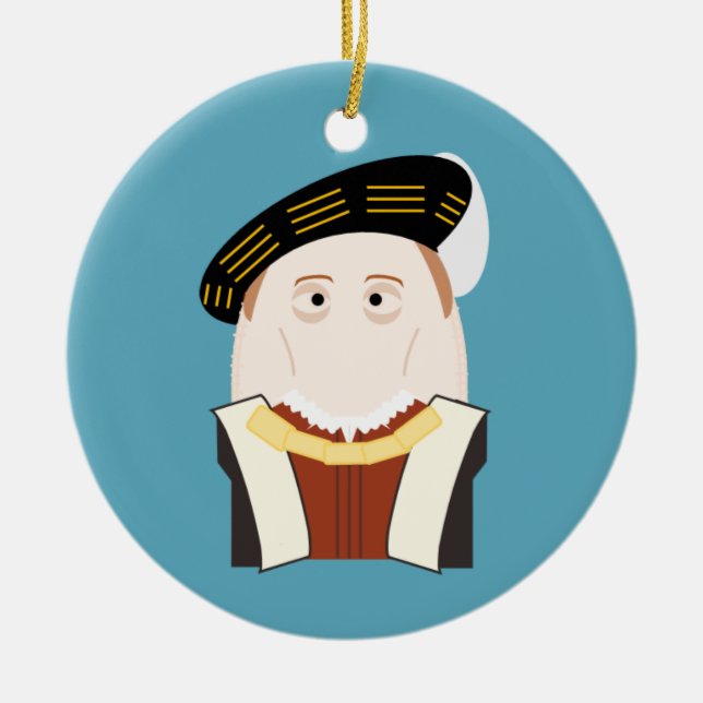King Edward VI Ceramic Tree Decoration (Front)