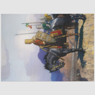 “King Edward Views the Battle” by NC Wyeth Tissue Paper