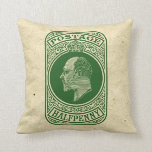 King Edward VII Prepaid Envelope Postage Stamp Cushion