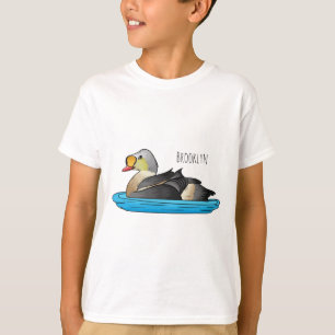 King eider bird cartoon illustration  T-Shirt
