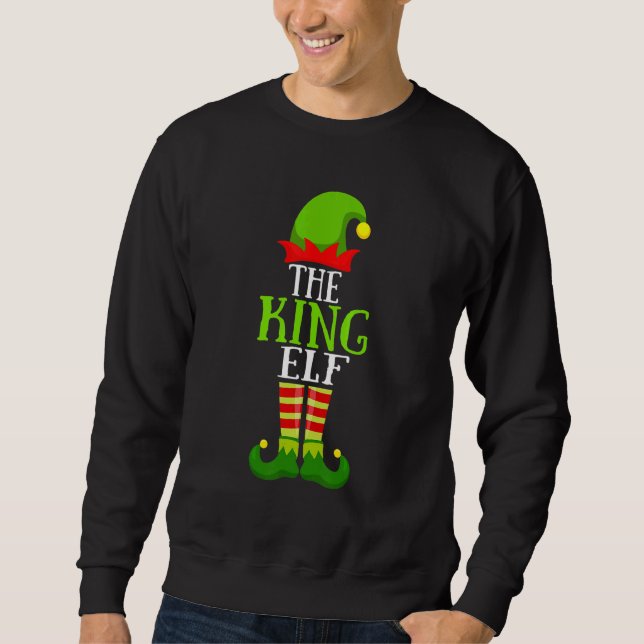 King Elf Matching Family Group Christmas Party Paj Sweatshirt (Front)