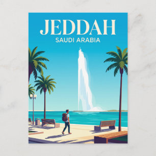King Fahd's Fountain Saudi Arabia Postcard