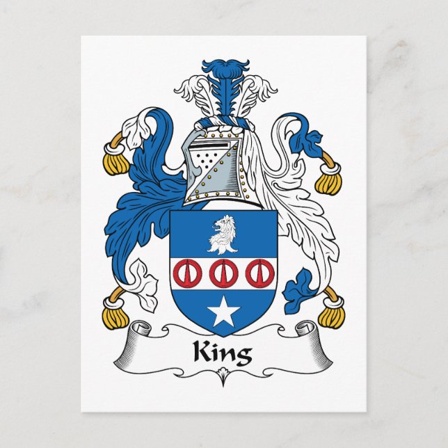King Family Crest Postcard (Front)