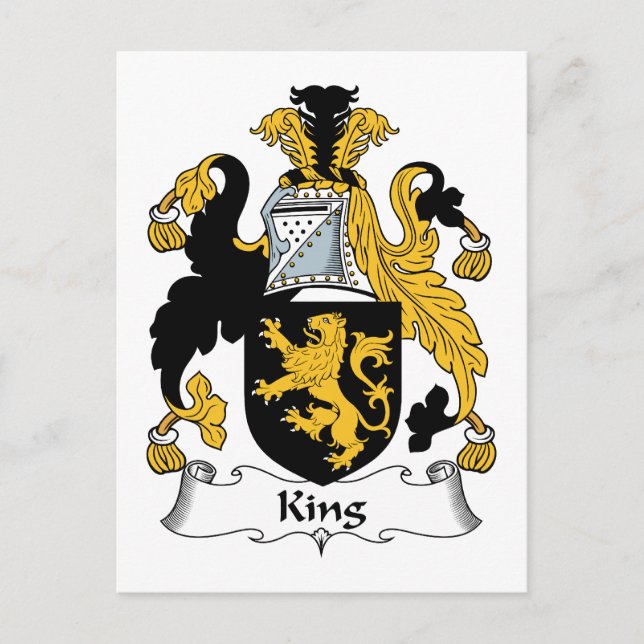 King Family Crest Postcard (Front)