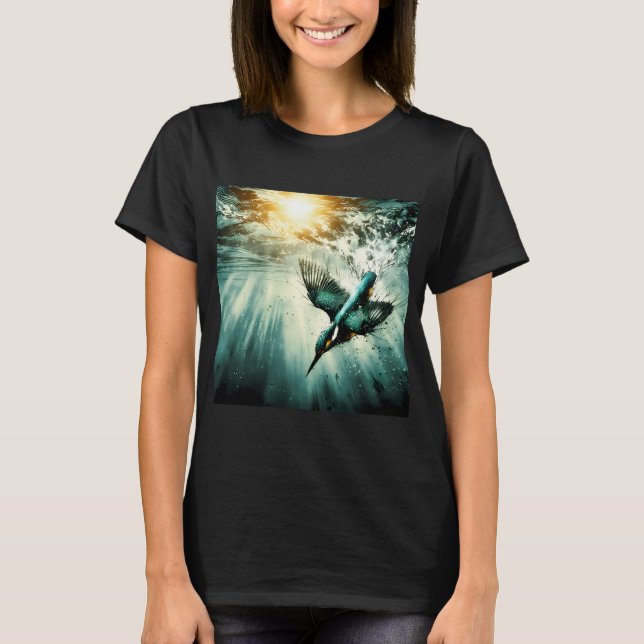 King Fisher, Ai Generated Art T-Shirt (Front)