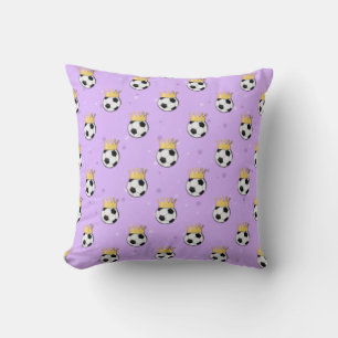 King Football / Soccer Seamless Pattern  Cushion
