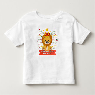King For The Day Age 3 Birthday Lion Themed Toddler T-Shirt