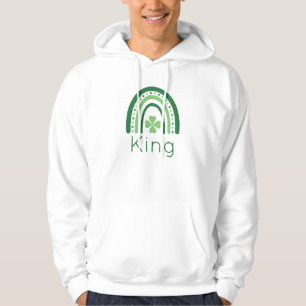 King Four Leaf Clover Charm Boho Rainbow Hoodie
