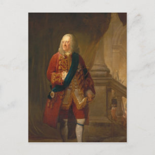 King George II, 1759 Postcard