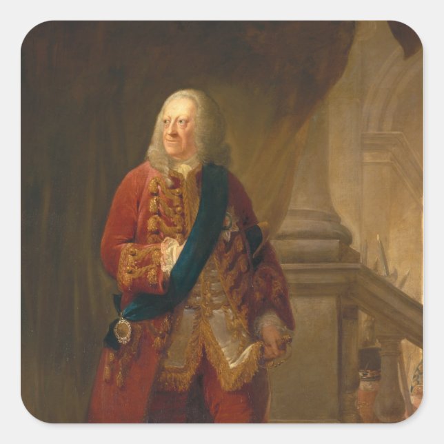 King George II, 1759 Square Sticker (Front)
