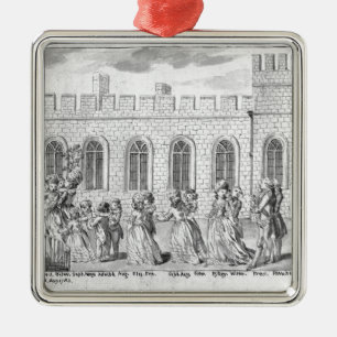 King George III and Queen Charlotte Metal Tree Decoration