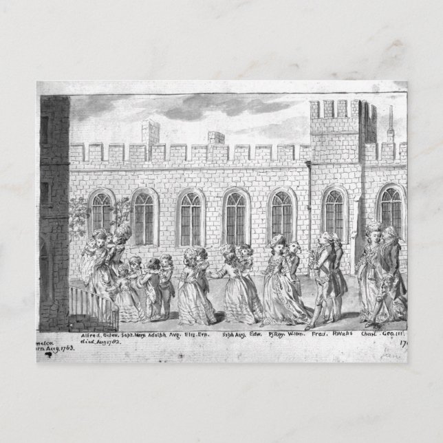 King George III and Queen Charlotte Postcard (Front)