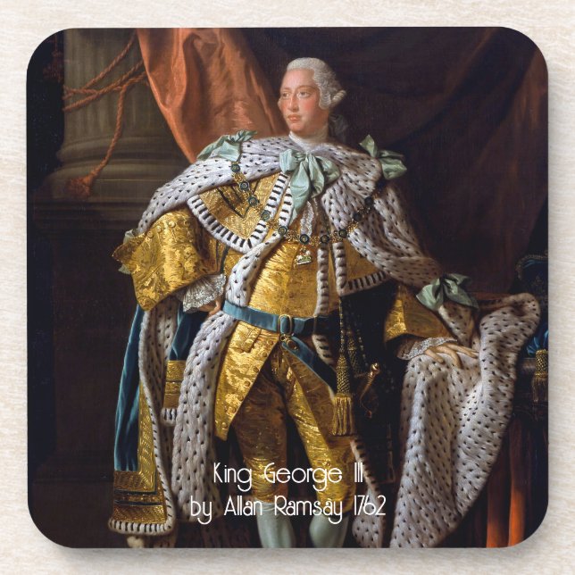 King George III by Allan Ramsay 1762 Coaster (Front)