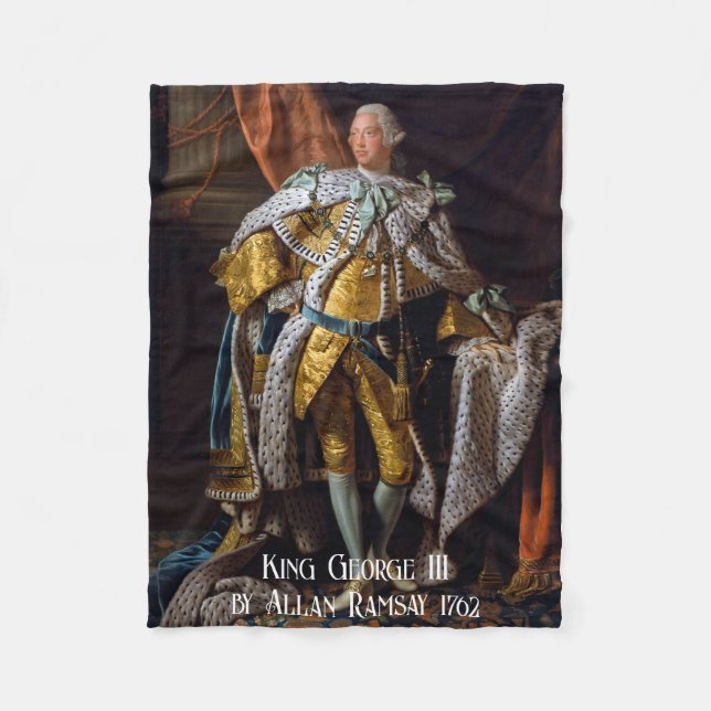King George III by Allan Ramsay 1762 Fleece Blanket (Front)