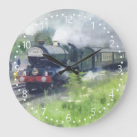 King George Steam Train white numbered dial