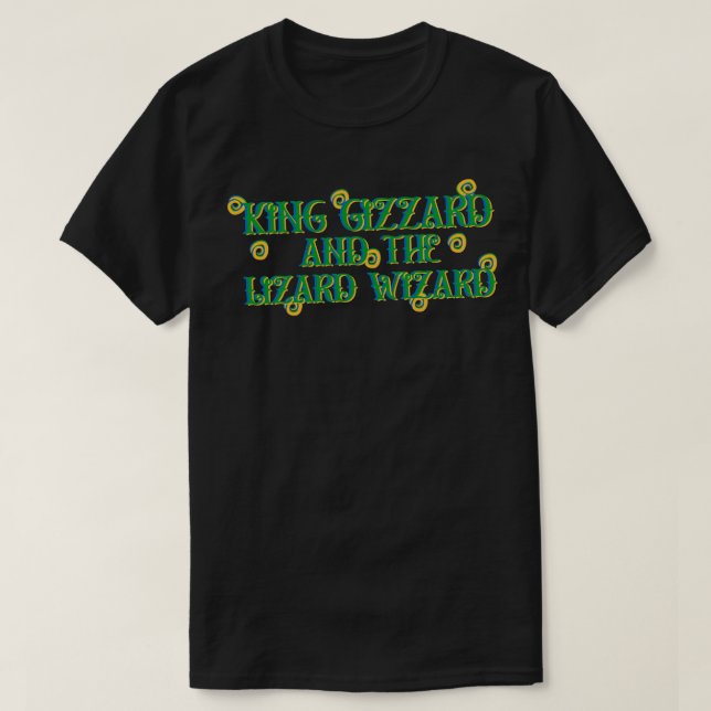 King Gizzard And The Lizard Wizard Typography Fan  T-Shirt (Design Front)