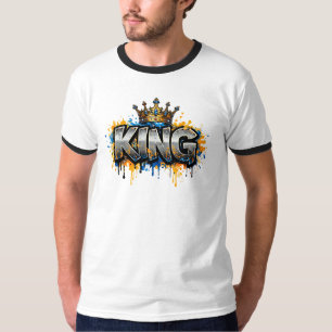 KING Graffiti Crown – Street Art Royal Typography  T-Shirt