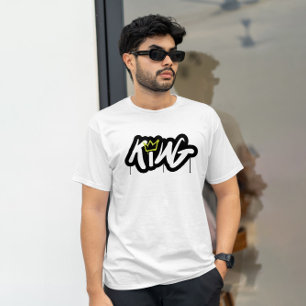 "King" Graffiti Street wear Style T-Shirt