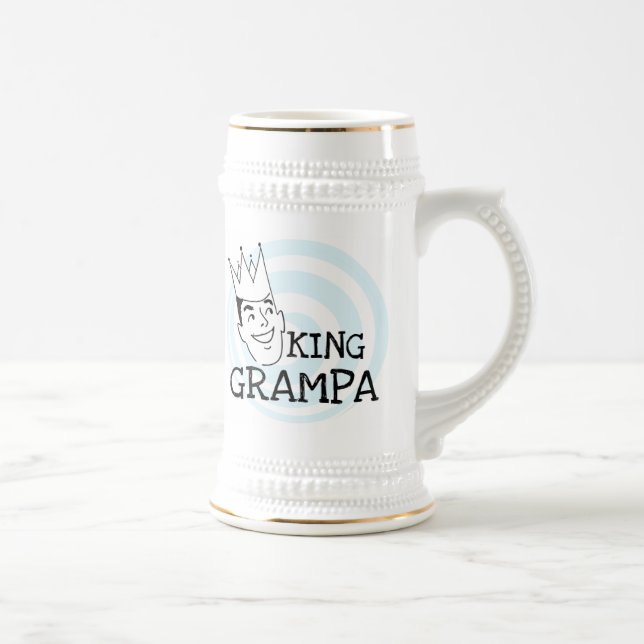 King Grampa T-shirts and Gifts Beer Stein (Right)