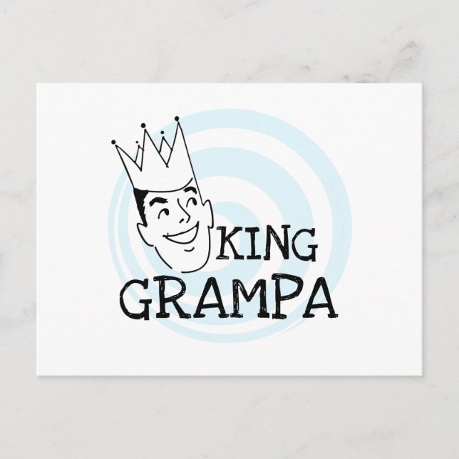 King Grampa T-shirts and Gifts Postcard (Front)