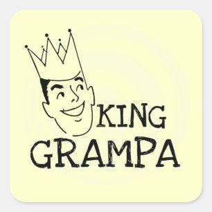 King Grampa T-shirts and Gifts Square Sticker