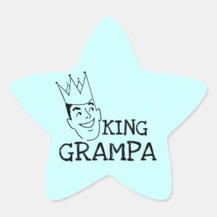 King Grampa T-shirts and Gifts Star Sticker