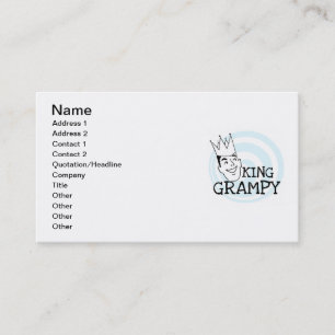 King Grampy Tshirts and Gifts Business Card