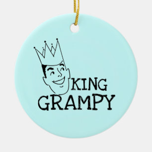 King Grampy Tshirts and Gifts Ceramic Tree Decoration