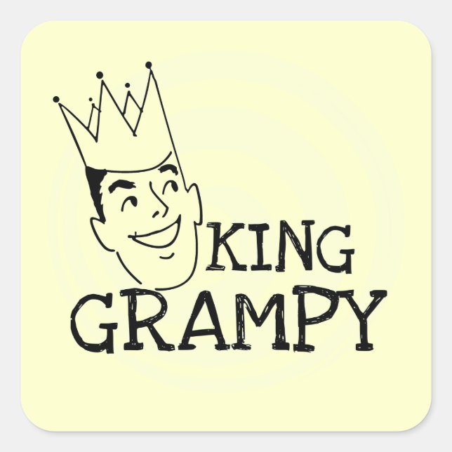 King Grampy Tshirts and Gifts Square Sticker (Front)