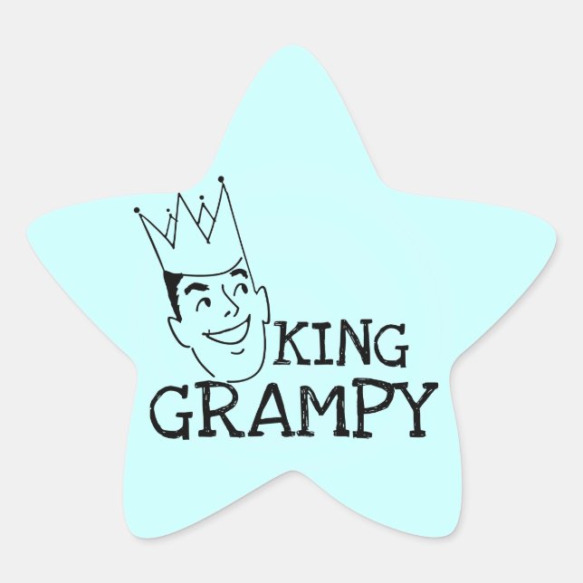 King Grampy Tshirts and Gifts Star Sticker (Front)