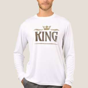 KING - Grand Mediaeval Royal Crown Lettering Tri-Blend Shirt