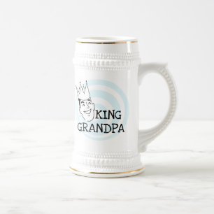 King Grandpa T-shirts and Gifts Beer Stein