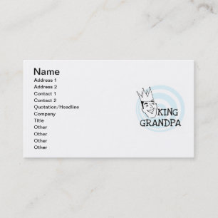 King Grandpa T-shirts and Gifts Business Card