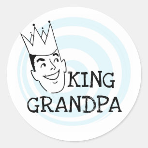King Grandpa T-shirts and Gifts Classic Round Sticker