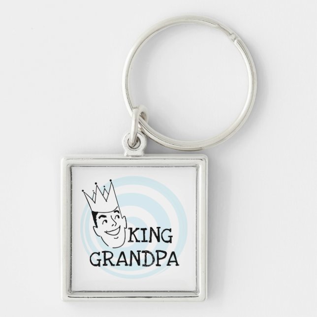 King Grandpa T-shirts and Gifts Key Ring (Front)