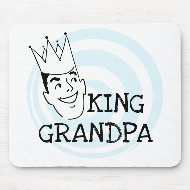 King Grandpa T-shirts and Gifts Mouse Pad (Front)