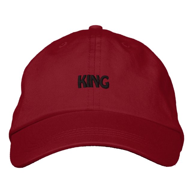 KING Handsome Stunning Elegant Comfortable-Hat  Embroidered Hat (Front)