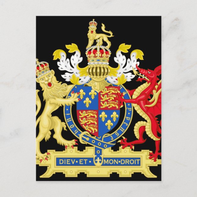 KING HENRY THE EIGHTH COAT OF ARMS POSTCARD (Front)